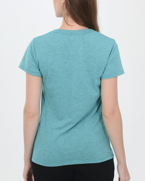Remera clásica de jersey turquesa