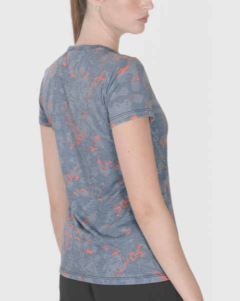 Remera de jersey estampado Senda Naranja