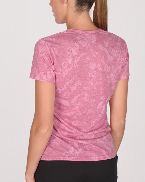 Remera de jersey estampado Senda Fucsia