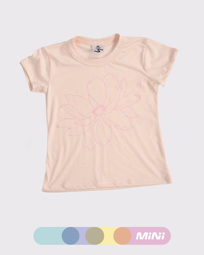 Remera de niña de jersey salmón