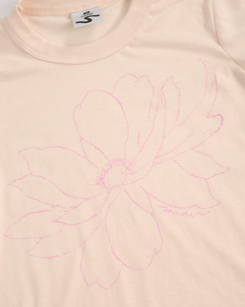 Remera de niña de jersey salmón