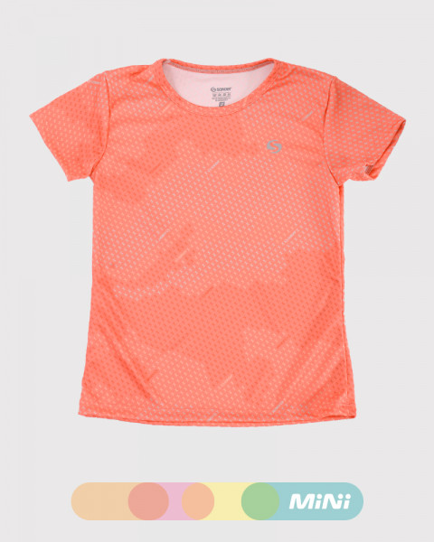 Remera de niña de poliéster NEODRY estampado Ritmo Coral