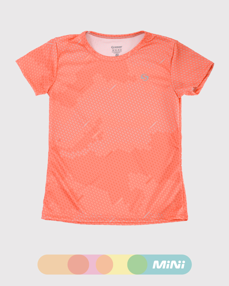 Remera de niña de poliéster NEODRY estampado Ritmo Coral