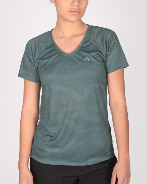Remera de poliéster NEODRY estampado Rastro Verde