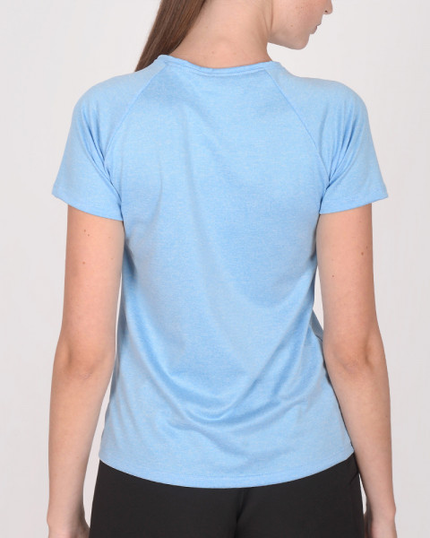 Remera de microfibra liviana celste melange