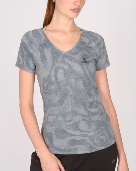 Remera clásica de jersey estampado Sendero Monocromo