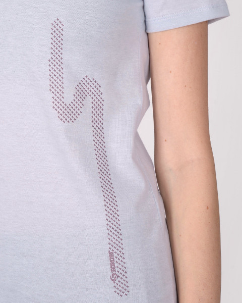 Remera escote en V de jersey Lila