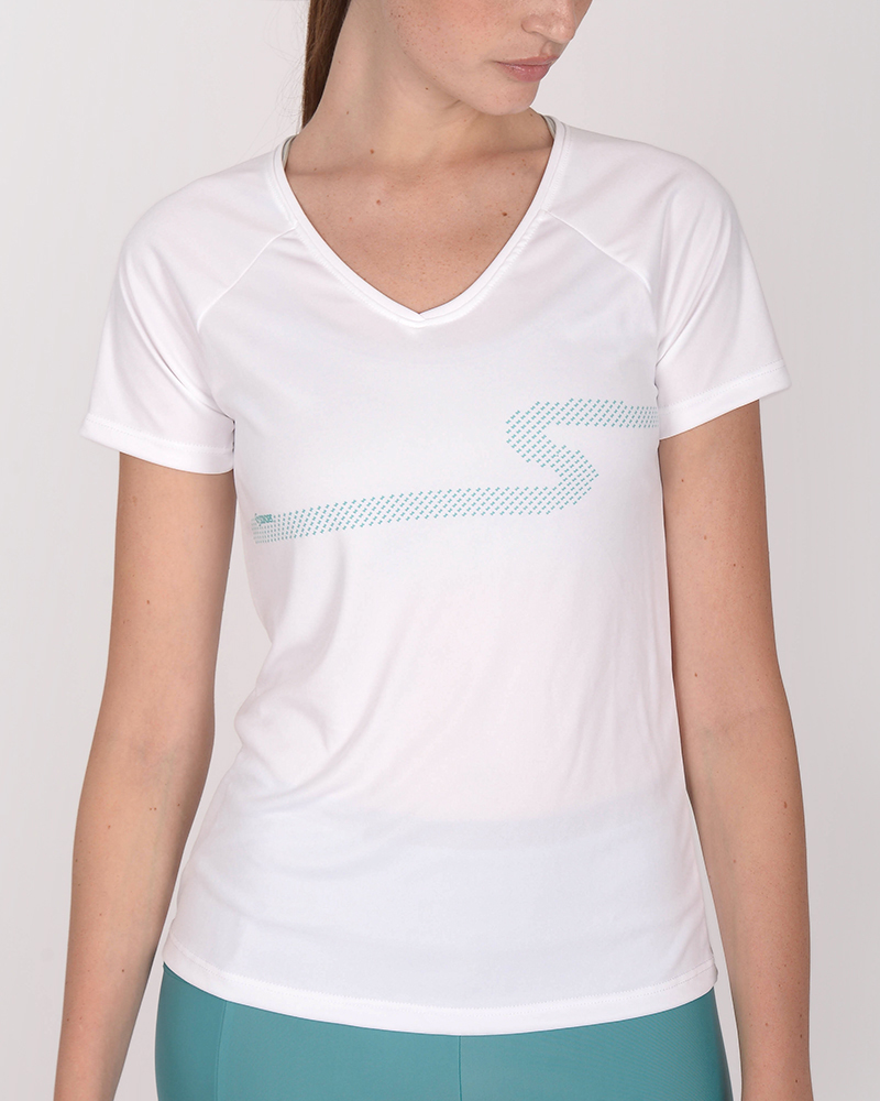 Remera clásica de poliéster NEODRY blanca