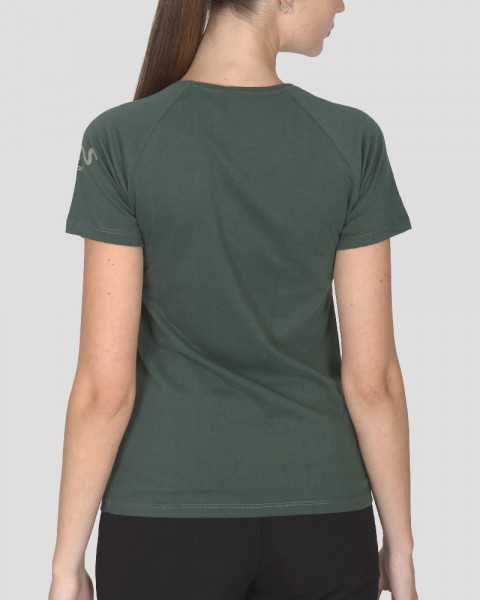 Remera clásica de Jersey verde noche con estampa