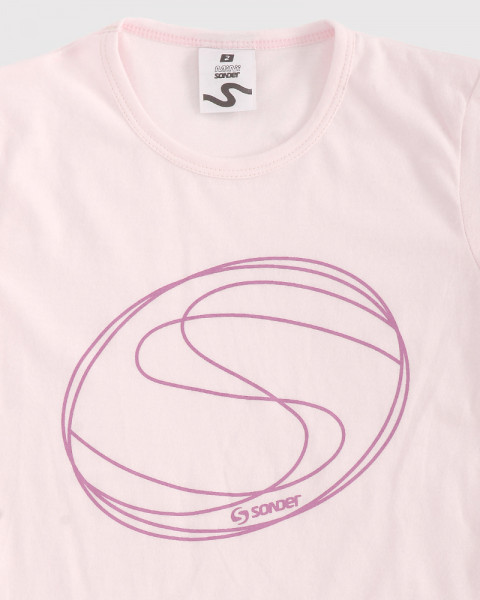 Remera de niña de jersey Rosa