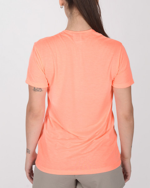 Remera de jersey liviano coral flúo