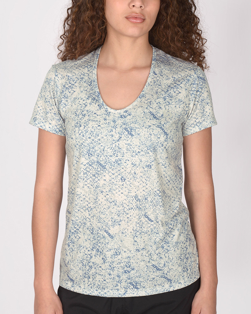 Remera clásica de jersey estampado Granizado Visón