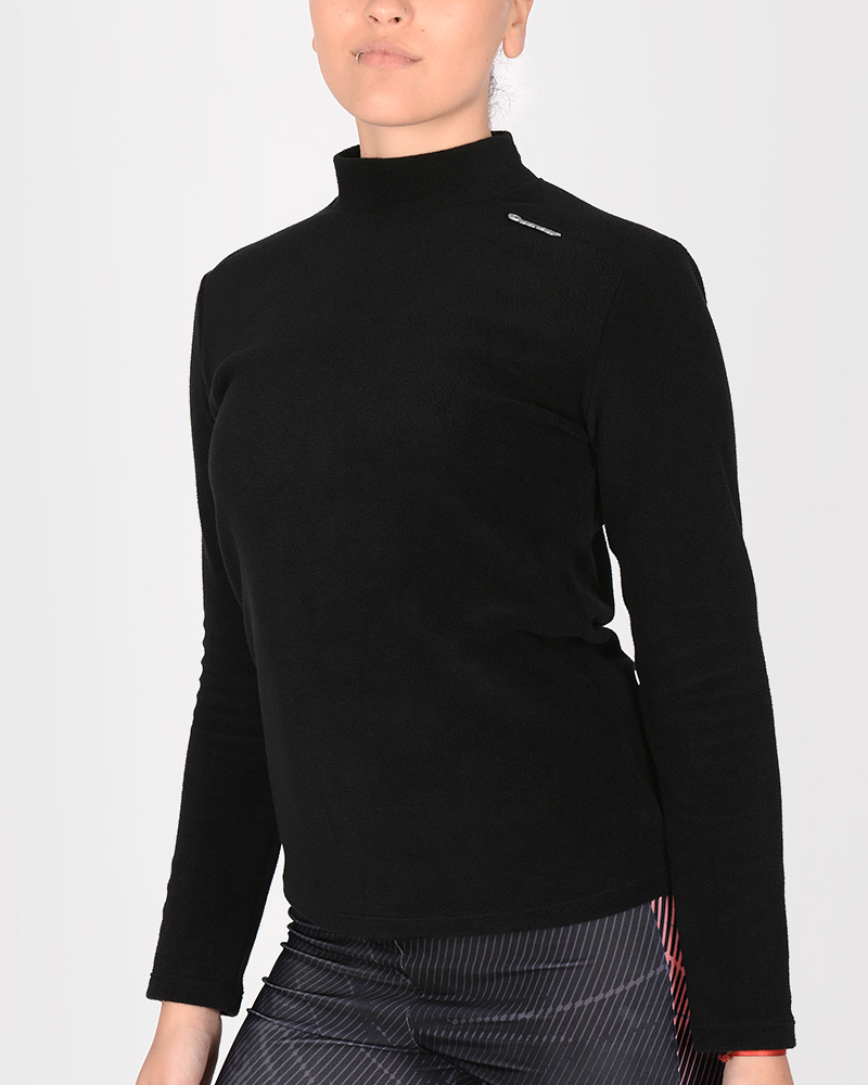 Buzo polera entallado de micropolar negro