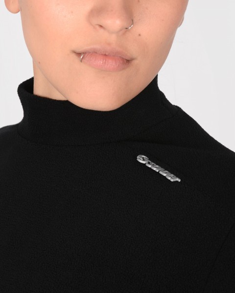Buzo polera entallado de micropolar negro