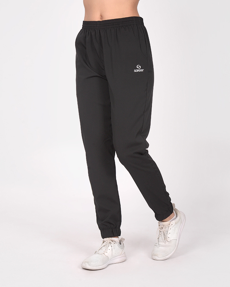 Pantalón básico de microfibra elastizada negra