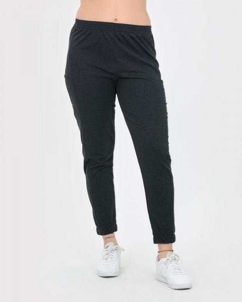 Pantalón de rústico negro melange