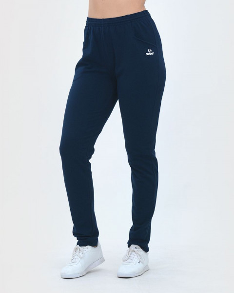 Pantalón angosto básico de algodón con LYCRA® azul