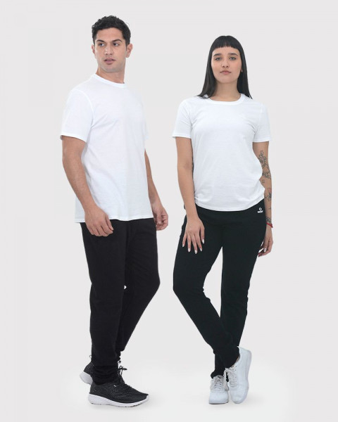 Pantalón angosto de algodón con LYCRA® negro