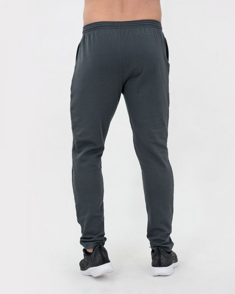 Pantalón angosto de frisa gris oscuro