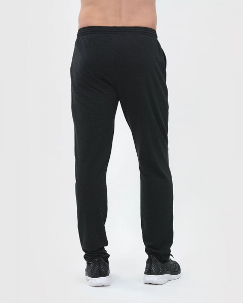 Pantalón angosto de rústico negro melange