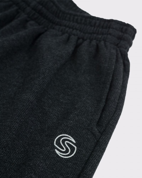 Pantalón de niño de rústico negro melange