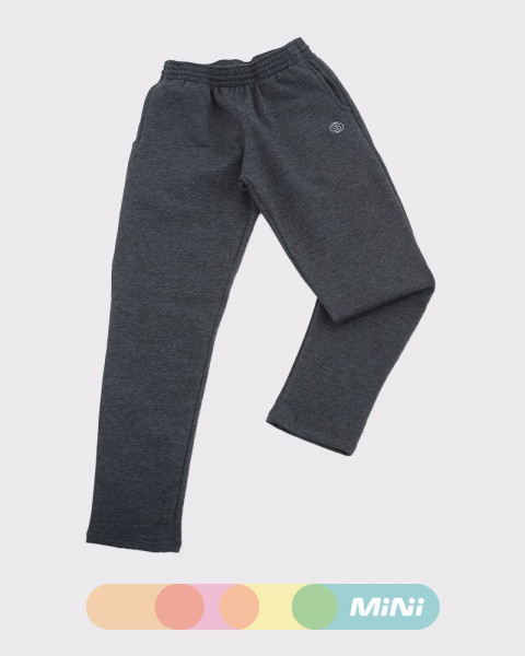 Pantalón de niño de frisa liviana gris oscuro