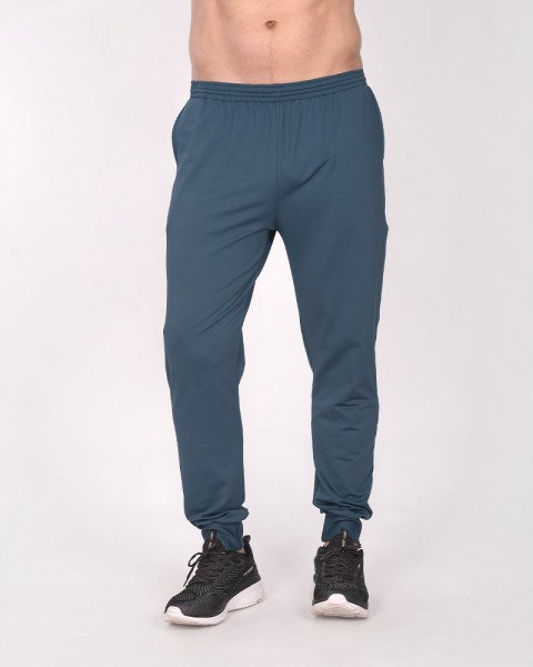 Pantalón angosto de rústico elastizado azul marino claro