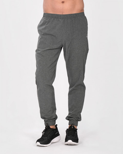 Pantalón de microfibra gris melange oscuro