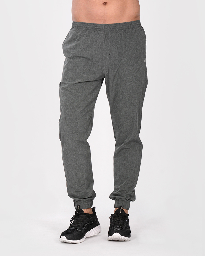 Pantalón de microfibra gris melange oscuro