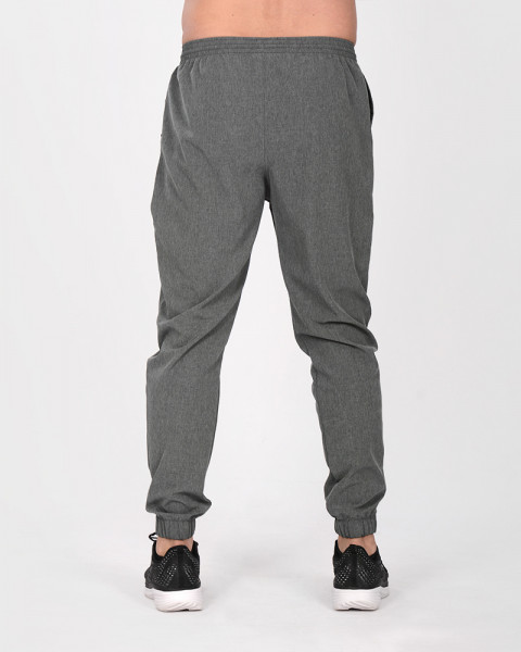 Pantalón de microfibra gris melange oscuro