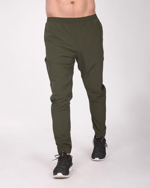 Pantalón de microfibra elastizada verde militar