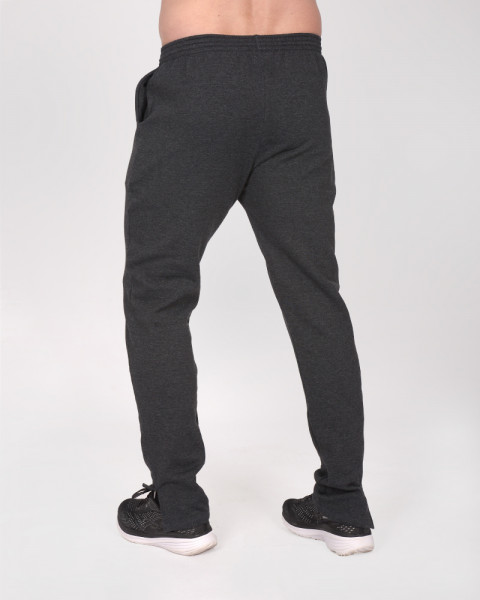 Pantalón de frisa elastizado gris oscuro melange