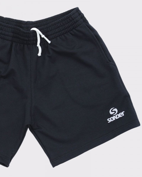 Bermuda básica de niño de algodón con LYCRA® negro