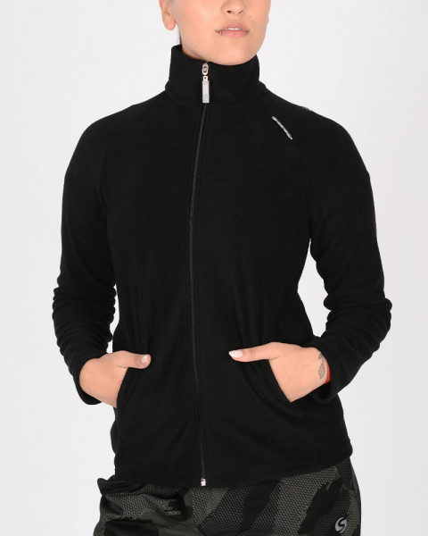 Campera entallada de micropolar negra