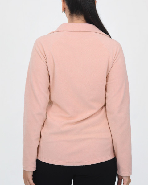 Campera entallada de micropolar rosa