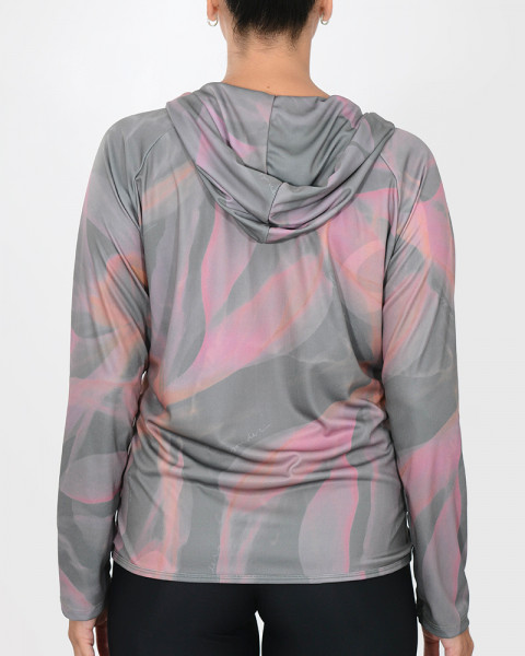 Campera de poliéster estampado Fusión Flor