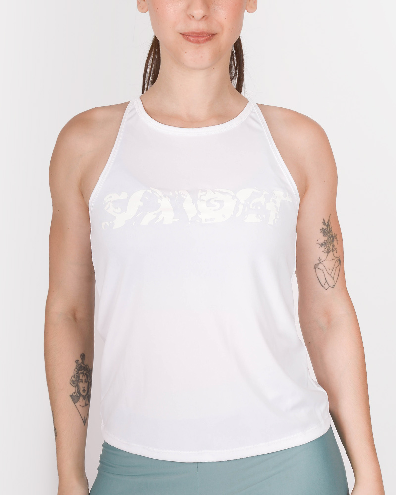 Musculosa corta de poliéster NEODRY blanco