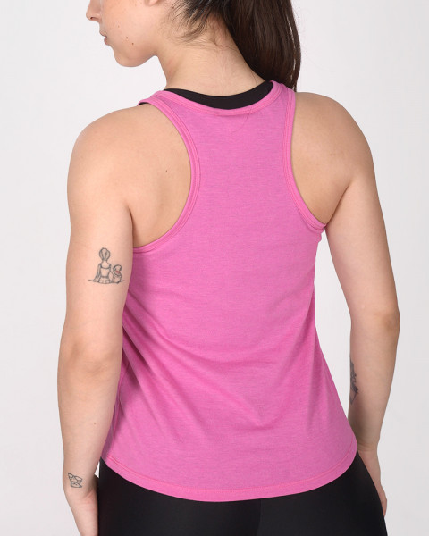 Musculosa cerrada de jersey liviano magenta