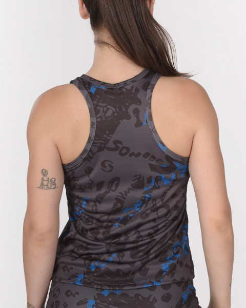 Musculosa de poliéster NEODRY estampado Senda Monocromo