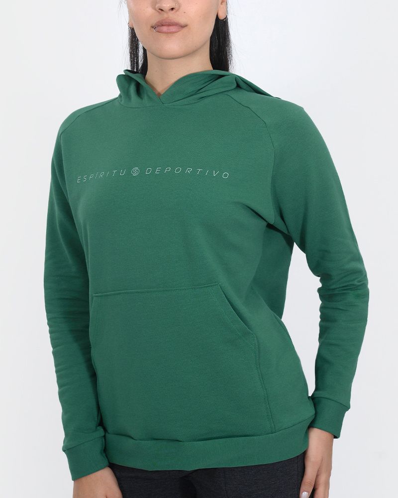 Buzo holgado de frisa verde seco