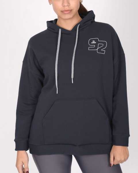 Buzo oversize de frisa elastizada azul marino