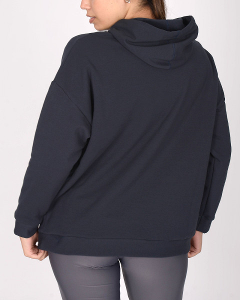 Buzo oversize de frisa elastizada azul marino