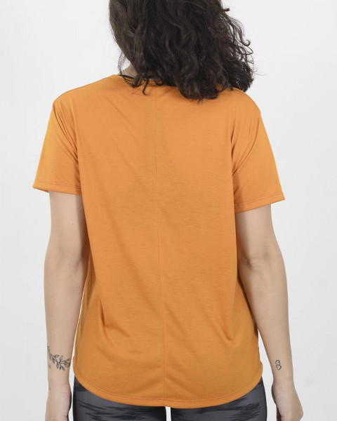 Remera suelta de jersey color caramelo