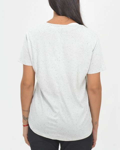 Remera corta y suelta de jersey butoné cemento