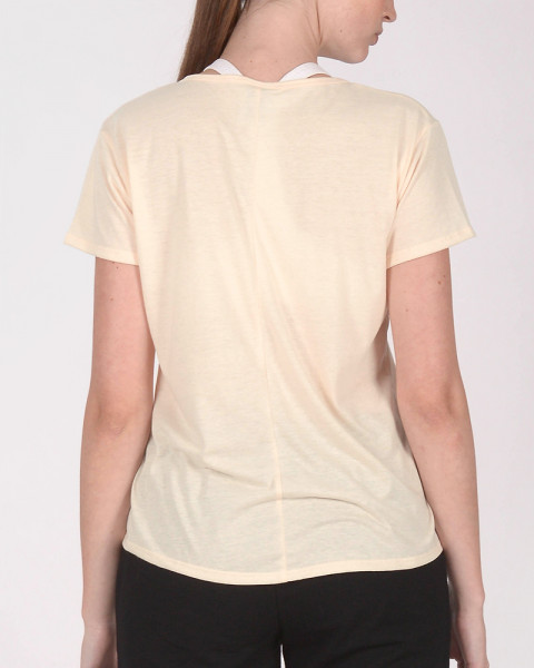 Remera corta y suelta de jersey salmón