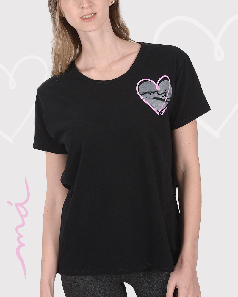 Remera holgada negra Má: Somos el paisaje