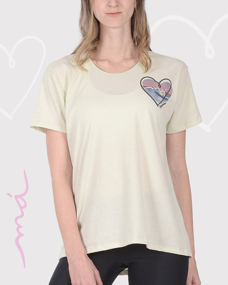Remera holgada clara Má: Somos el paisaje