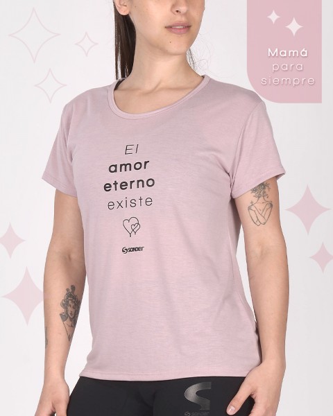 Remera suelta rosa viejo El amor eterno existe