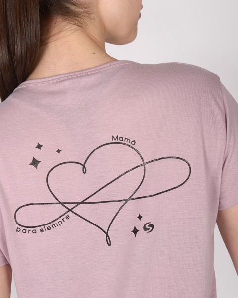 Remera suelta rosa viejo El amor eterno existe
