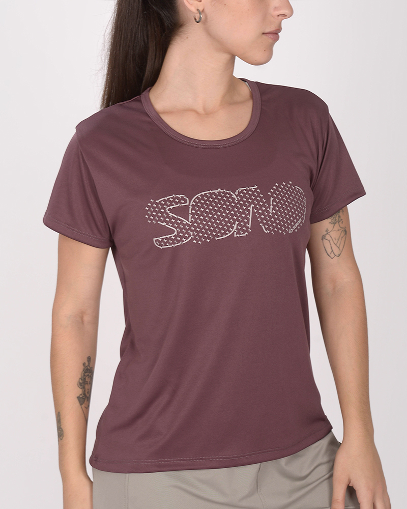 Remera suelta de poliéster NEODRY bordeau